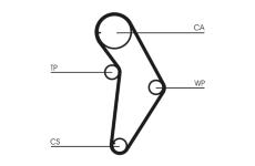 Vodní pumpa + sada ozubeného řemene CONTINENTAL CTAM CT973WP2