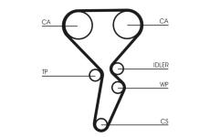 ozubení,sada rozvodového řemene CONTINENTAL CTAM CT1179K2