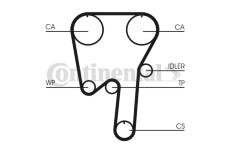 ozubení,sada rozvodového řemene CONTINENTAL CTAM CT981K1