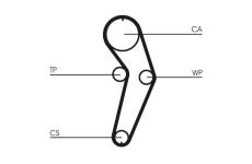 ozubení,sada rozvodového řemene CONTINENTAL CTAM CT988K1