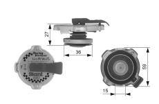 Uzatvárací kryt, chladič GATES RC10382