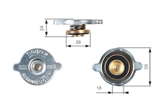 Uzavírací víčko, chladič GATES RC125