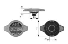 Uzatvárací kryt, chladič GATES RC134