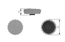 Uzatvárací kryt, nádobka chladiacej kvapaliny GATES RC235