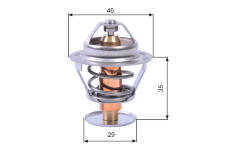 Termostat, chladivo GATES TH10489G1