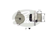 Vodné čerpadlo, chladenie motora GATES WP0026