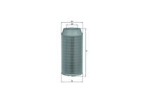 Vzduchový filtr KNECHT LX 1802