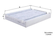 Filtr, vzduch v interiéru KNECHT LAK 1151/S