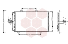 Kondenzátor, klimatizace VAN WEZEL 01005060