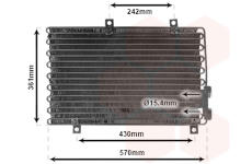 Kondenzátor, klimatizace VAN WEZEL 01005063