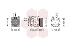 Kompresor, klimatizace VAN WEZEL 0100K090