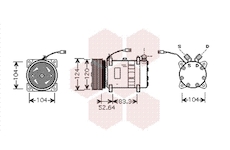 Kompresor, klimatizace VAN WEZEL 0100K095
