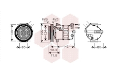 Kompresor, klimatizace VAN WEZEL 0100K107