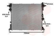 Chladič motora VAN WEZEL 01012702