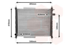 Chladič, chlazení motoru VAN WEZEL 02002110