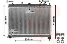 Chladič, chlazení motoru VAN WEZEL 02002118