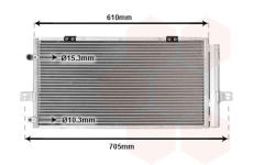 Kondenzátor, klimatizace VAN WEZEL 02005078