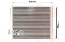 Kondenzátor, klimatizace VAN WEZEL 02005211