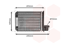 Výměník tepla, vnitřní vytápění VAN WEZEL 02006093
