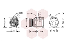 Kompresor, klimatizace VAN WEZEL 0200K168