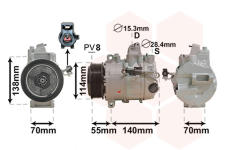 Kompresor, klimatizace VAN WEZEL 0200K187