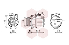 Kompresor, klimatizace VAN WEZEL 0200K208