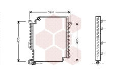 Kondenzátor, klimatizace VAN WEZEL 03005135