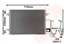 Kondenzátor, klimatizace VAN WEZEL 03005140
