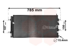 Kondenzátor, klimatizace VAN WEZEL 03005353