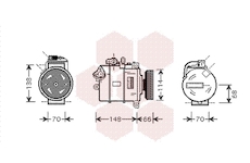 Kompresor, klimatizace VAN WEZEL 0300K282
