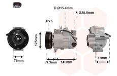 Kompresor, klimatizace VAN WEZEL 0300K313