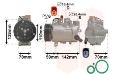 Kompresor, klimatizace VAN WEZEL 0300K402