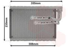 Výparník, klimatizace VAN WEZEL 0300V326