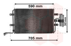 Kondenzátor, klimatizace VAN WEZEL 03015130