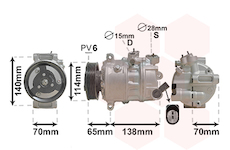 Kompresor, klimatizace VAN WEZEL 0301K709