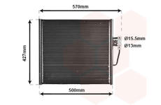 Kondenzátor, klimatizace VAN WEZEL 06005192