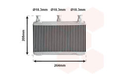 Výmenník tepla vnútorného kúrenia VAN WEZEL 06006341