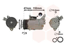 Kompresor, klimatizace VAN WEZEL 0600K076