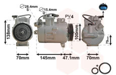 Kompresor, klimatizace VAN WEZEL 0600K306