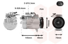 Kompresor, klimatizace VAN WEZEL 0600K317