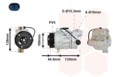 Kompresor, klimatizace VAN WEZEL 0600K319