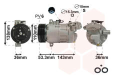 Kompresor, klimatizace VAN WEZEL 0600K321