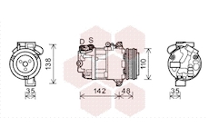 Kompresor, klimatizace VAN WEZEL 0600K390