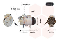 Kompresor, klimatizace VAN WEZEL 0600K411