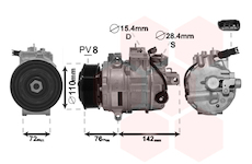 Kompresor, klimatizace VAN WEZEL 0600K486