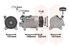 Kompresor, klimatizace VAN WEZEL 0600K566
