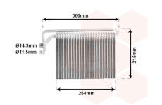 Výparník, klimatizace VAN WEZEL 0600V024