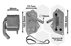 Olejový chladič, motorový olej VAN WEZEL 06013701