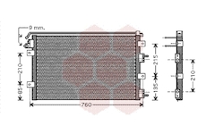 Kondenzátor, klimatizace VAN WEZEL 07005078
