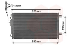 Kondenzátor, klimatizace VAN WEZEL 07005098
